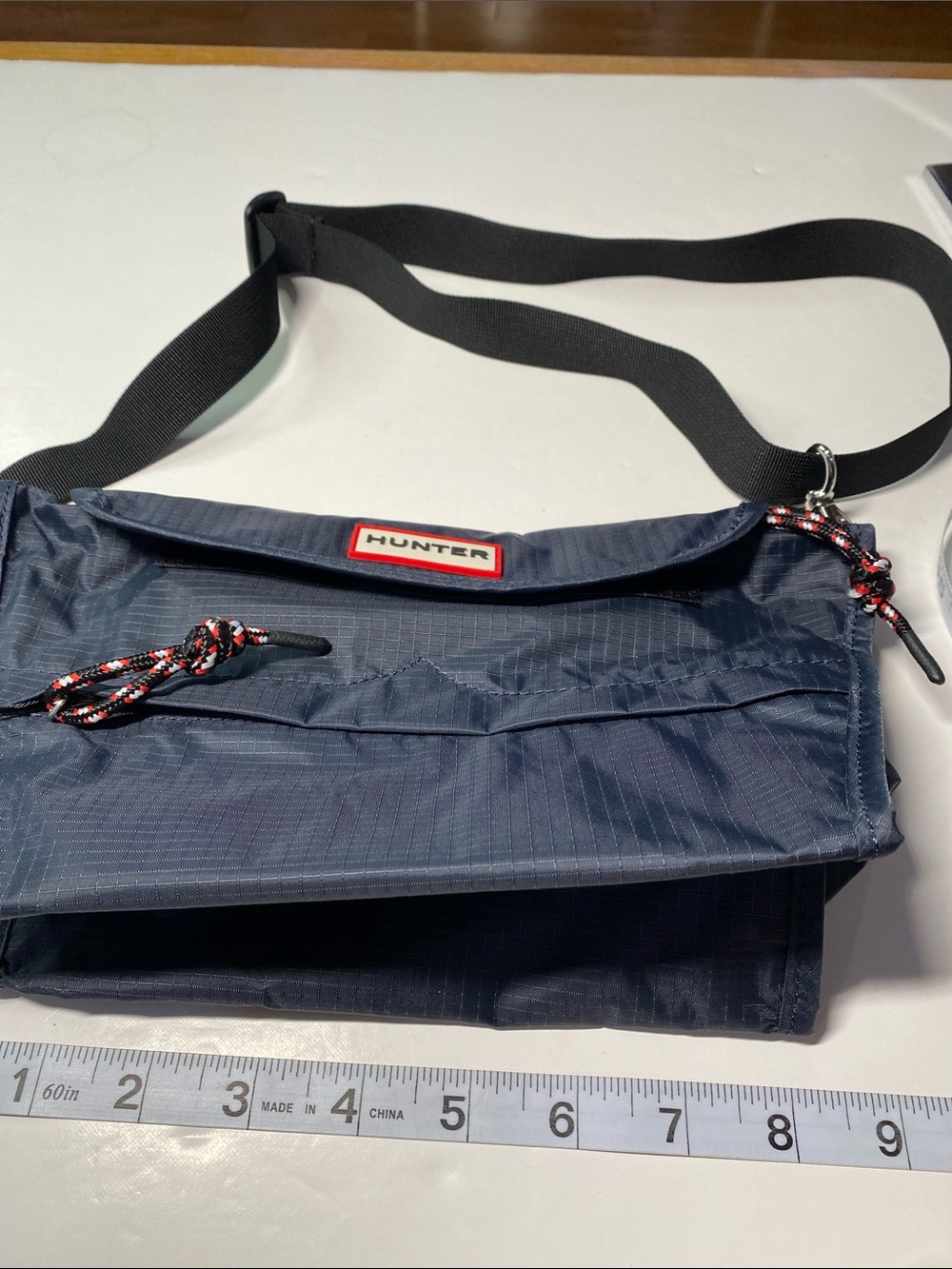 New HUNTER Original Packable Crossbody Navy Nylon Travel Lightweight Vacation - Picture 13 of 17